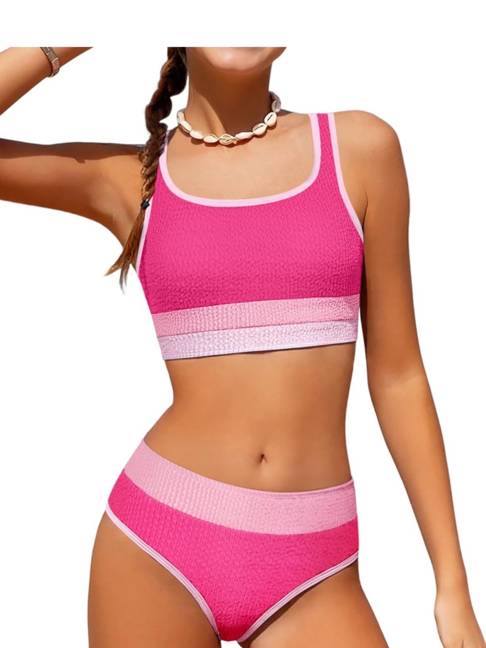 Girls Bathing Suit Color Block Bikini Sets Girls 2 Piece Swimsuit
